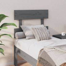 Tête De Lit Gris 93,5x3x81 Cm Bois Massif De Pin - Skm