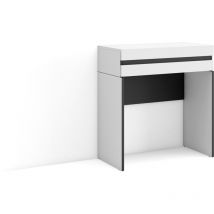Skraut Home - Coiffeuse, Table maquillage, rangement, 70x75x35 cm, Avec tiroir, Chambre à coucher, Style moderne, Blanc