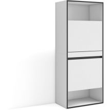 Skraut Home - Meuble à Chaussures, Meuble Rangement Chaussures, 60x145x35 cm, Chambre à coucher, pièce, Armoire chaussures, Style moderne, Blanc