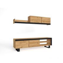 Skraut Home - Mueble de Salón IDEM "Naturale" con patas - Módulos de Comedor - Mueble TV Salón - Conjunto de Muebles - Módulo de Almacenaje - Estilo