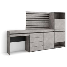 Skraut Home - Schuhregal, Schuhschrank, Schuhaufbewahrung, 237x145x35 Cm, Für Schlafzimmer, Zimmer, Kommode Mit Schubladen, Lamellenwand Holz, 