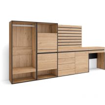 Schuhregal, Schuhschrank, Schuhaufbewahrung, 297x145x35 cm, Für Schlafzimmer, Zimmer, Offener Kleiderschrank, Kommode mit Schubladen, Lamellenwand