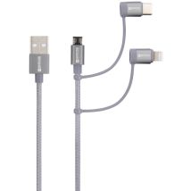 Usb-kabel Usb 2.0 Usb-a Stecker 1.20 M Space Grau Rund, Flexibel, Stoff-ummantelung Skca00143 - Skross