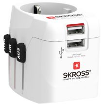 1302470 Reiseadapter Pro Light Usb (2xa) -world - Skross