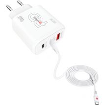 Power Charger 65W pd GaN Combo+ eu usb Ladegerät 65 w 1x usb-a, 2x usb-c usb pd Weiß Innenbe - Skross