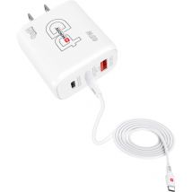 Power Charger 65W pd GaN Combo+ us usb Ladegerät 65 w 1x usb-a, 2x usb-c usb pd Weiß Innenbe - Skross