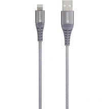 USB-Kabel usb 2.0 usb-a Stecker 1.20 m Grau Rund, Flexibel, Stoff-Ummantelung SKCA0011A-MFI12 - Skross