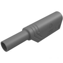 Las s g Sicherheits-Lamellenstecker Stecker, gerade Stift-Ø: 4 mm Grau 1 St. - Sks Hirschmann