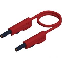 Mlb 25/1 v rt Messleitung Lamellenstecker 4 mm Lamellenstecker 4 mm 25.00 cm Rot 1 St - Sks Hirschmann