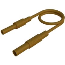 Mal s gg-b 100/2,5 br Puntali di sicurezza Spina sicurezza 4 mm Presa di sicurezza da 4 mm 100 cm Marron - Sks Hirschmann