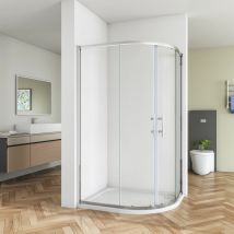 Bathroom Bathroom 1000x800mm Quadrant Shower Enclosure Corner Cubicle Door 30mm Stone Tray Free Waste - SKY