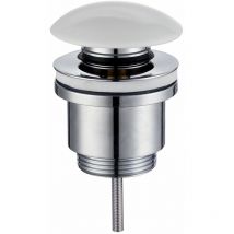 SKY - bath VAL005 Válvula Click Clack Tapón Porcelana Ceramica Blanco Brillo