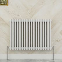 Sky Bathroom - 600x830mm 3 Column Radiator Horizontal White Traditional Column Radiator