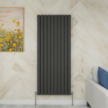 SKY Bathroom 1600x680mm Double Anthracite Vertical Flat Panel Radiator Designer Central Heating Radiator