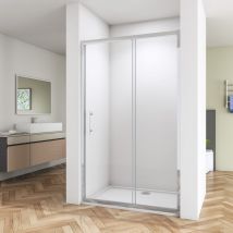 Bathroom Bathroom Sliding Shower Door Enclosure Cubicle 1600x1900mm 8mm nano Glass - SKY