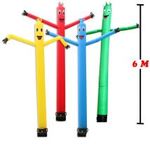 Happy - Sky Dancer gonfiabile 6 metri Pubblicita con motore aria Luci Led Telecomando - Colore Blu