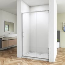 SKY - Bathroom Sliding Shower Door Modern Bathroom 6mm Safety Glass Shower Enclosure Cubicle 1200mm