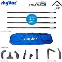 Skyvac - Internal Suction Pole Set 4 Pole Package (6m/20ft)