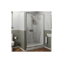Sliding Shower Door 1100x760mm Easy Plumb Tray 6mm Safety Glass Bathroom Modern - Clear