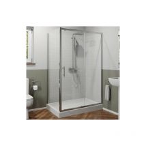 Luxura - Sliding Shower Enclosure 1000x700mm Easy Plumb Tray 6mm Safety Glass Bathroom