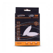 Trade Shop Traesio - Trade Shop - 3W slim led paneel vertieft rund pvc warm kalt weiss natürlich P73AT -