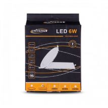 Trade Shop Traesio - Trade Shop - schlankes led-panel 6W einbau-quadratisch aus pvc warmes kaltes natürliches licht P105AQ -