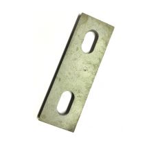 Slotted backing plate for M6 U-bolt (40 - 52 mm id) Galvanised Mild Steel