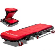 Slug - Camilla de taller convertible en asiento taburete 2 en 1