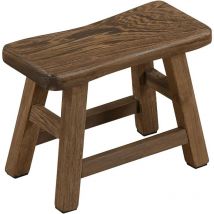 Xuigort - Small rustic wooden stool for fishing and living room 27 x 13 x 21 cm (wood)