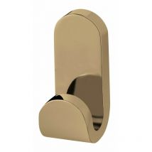 Bisk - Single Towel Hanger Bathroom Gold Colour Zamak Wall Mounted