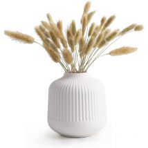 Longziming - Small White Ceramic Vase Vases Decoration Modern Design Minimalist Vase for Table Centerpiece Decoration, s