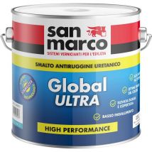 Smalto global ultra gl 10 lt 0,75 effetto opaco bianco