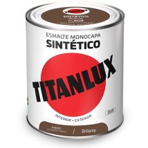 Smalto sintetico monostrato marrone lucido 750ml Titanlux 5808942