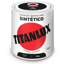 Titanlux - Smalto sintetico monostrato nero opaco 250ml 5809005