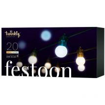 Twinkly - 10m Plug In Smart App Controlled led Festoon Light Gold Edition Outdoor Garden Summer Party Indoor Home Decoration