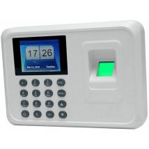 Lling - Smart Biometric Fingerprint Employee Registration Recorder dc 5V 2.4 Inch tft lcd Screen Time Attendance Clock, Model: White eu Plug