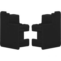 Smart case Abdeckkappenset bei aufgesetzter Montage, Kunststoff schwarz