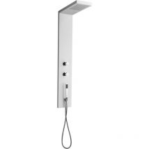 Columna de Hidromasaje smart en Acero Inoxidable Blanco con Ducha Superior y ManoSMART columna de hidromasaje