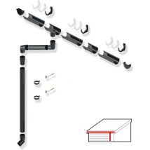 Bravo The Smart Solution - smart Dachrinnen-Set pvc, 25-teilig, 100/63 mm für 4 m Dachlänge grau
