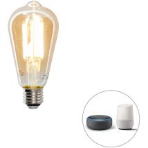Luedd - Smart E27 dimmbar in Kelvin LED-Lampe ST64 Goldline 7W 700 lm 1800-4000K