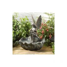 Garden Mile - Fairy Leaf Fountain Water Fountain Mythical Water Feature Garden Statue Ornament Centrepiece