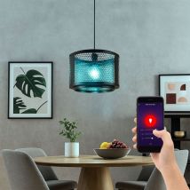 Nowa - Smart led Pendelleuchte dimmbar Hängelampe Wohnzimmerleuchte Retro Esstischlampe, rgb Farbwechsel, App-/Sprachsteuerung, schwarz gold, 8,5W