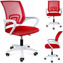 Drehstuhl SMART rot – Höhe 95 cm – Breite 54 cm – Tiefe 54 cm – Sitzhöhe 35-45 cm – maximale Belastung 110 kg