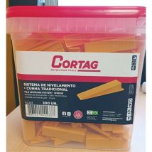 Cortag - Cales pour croisillons Smart system en seau de 300 unités - Smart system cales en seau de 300 unités - Orange