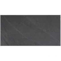 2 crédences adhésives xl - Blok Ardoise Noir, Gris - Effet ciment - 57.3 cm x 29.41 cm - Smart Tiles