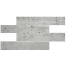 Smart Tiles - 2 crédences adhésives xl - Norway Alta Gris - Effet bois - 57.3 cm x 29.41 cm
