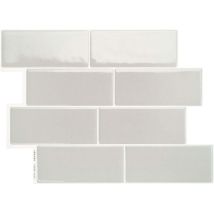 Selbstklebende Wandfliesen X4, 29,36x21,29cm - Smart Tiles Metro Cassandra Klebefliesen 3d Fliesenaufkleber Für Bad & Küche