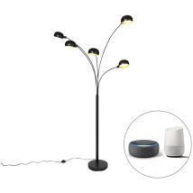 Smarte Stehlampe schwarz 5-flammig inkl. Wifi B35 - Sixties