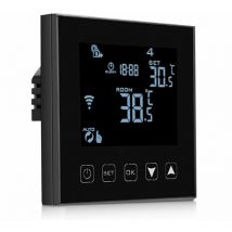 Simplicity - Smart WiFi Connected Thermostat for Gas/Water Boiler 90-240v, Programmable Boiler Thermostat Black