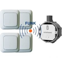 Smartwares - SmartHome Funk Schalter Set - Funk-Einbauschalter + 4 x Funk-Wandschalter Taster
